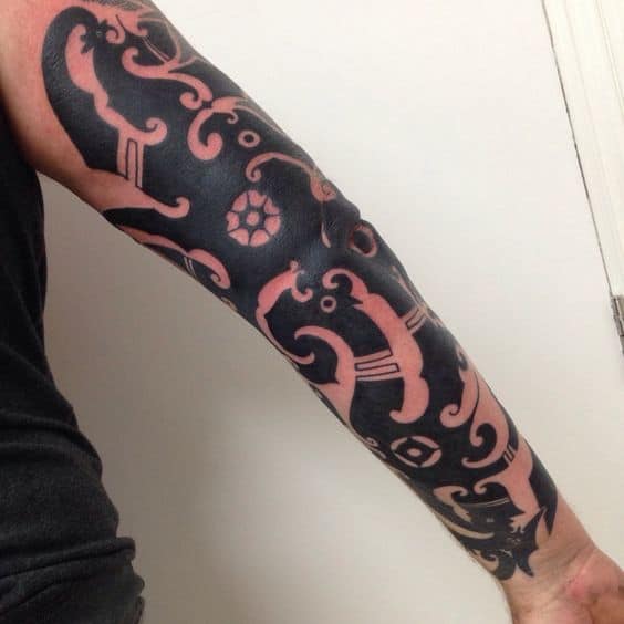 Dayak tattoo on the arm