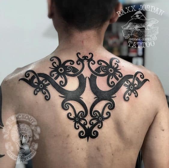 Dayak tattoo on the back