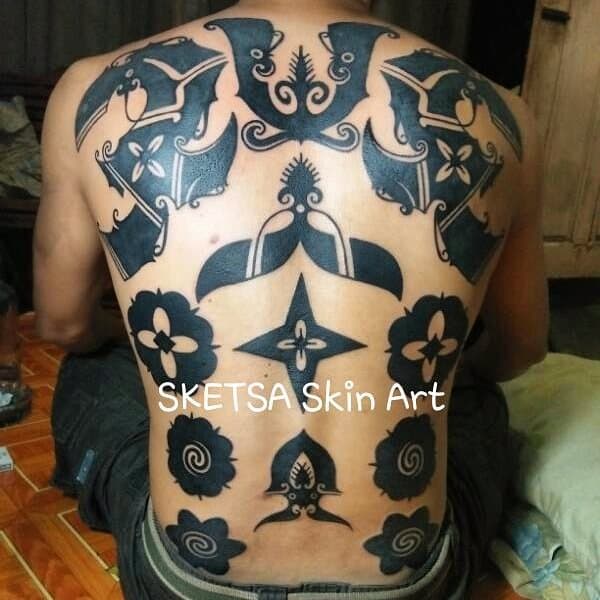 Dayak tattoo on the back
