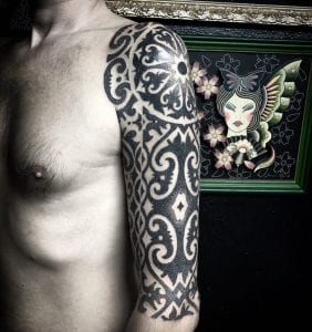 Dayak tattoo on the arm