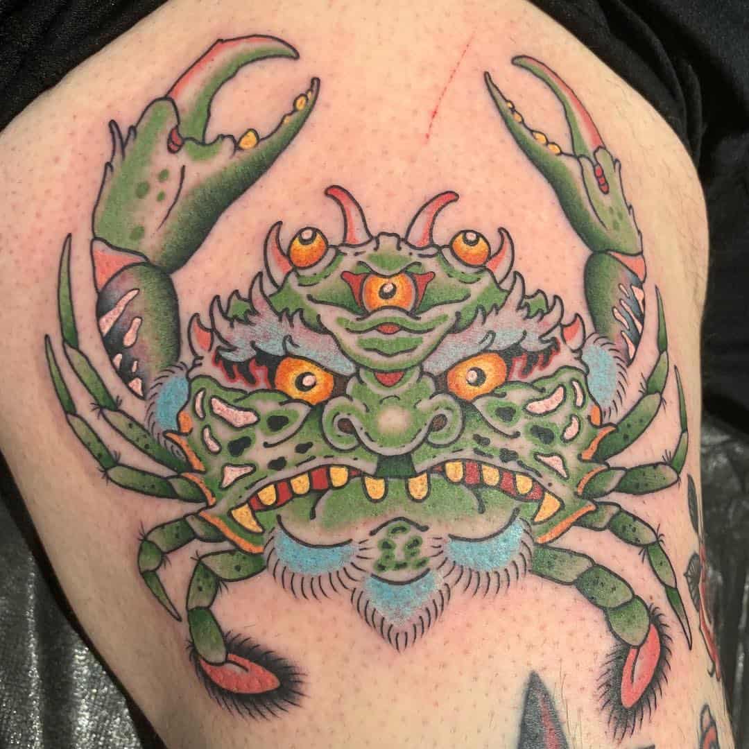 Heikegani crab tattoo