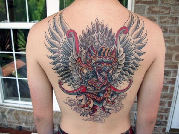 Karura tattoo on the back