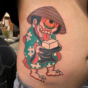 Tofu Boy tattoo on the ribs