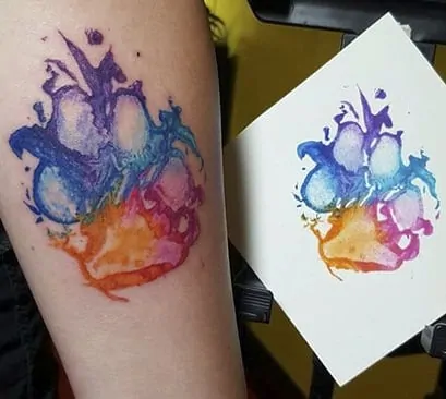 tatoeage met Hondenpootafdruk