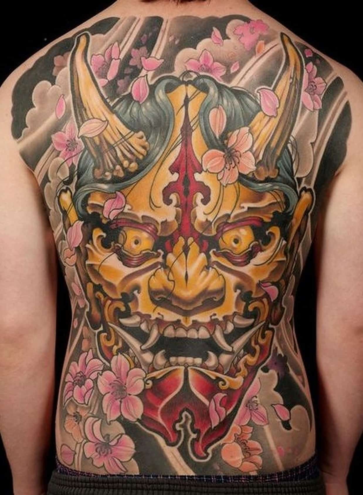 Oni mask tattoo meaning