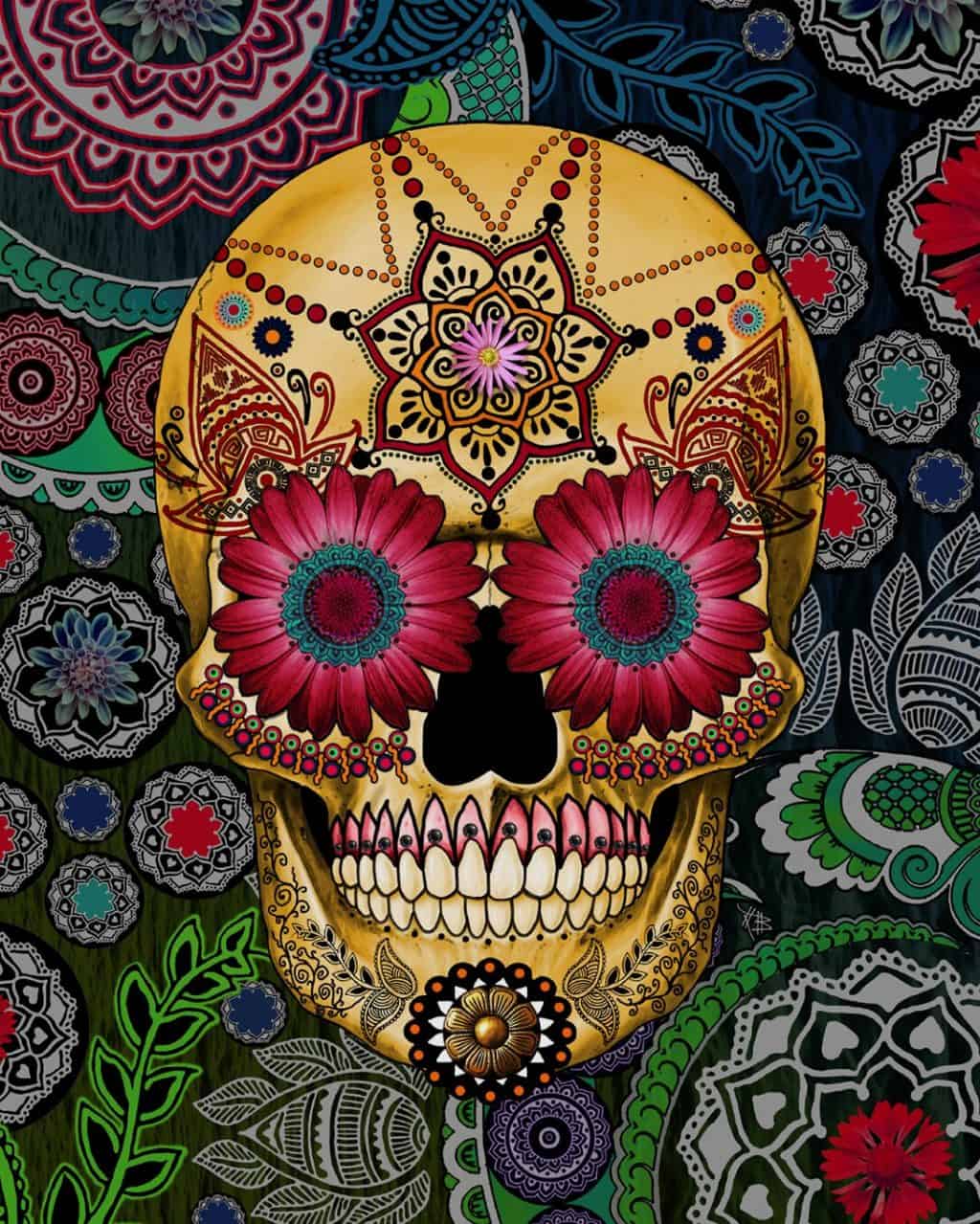 70-beautiful-sugar-skull-tattoos-origins-meanings-symbolism