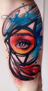 Watercolor Eye Tattoo