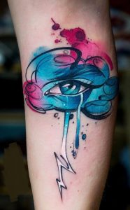 Watercolor Eye Tattoo