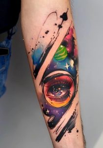 Watercolor Galaxy Tattoos
