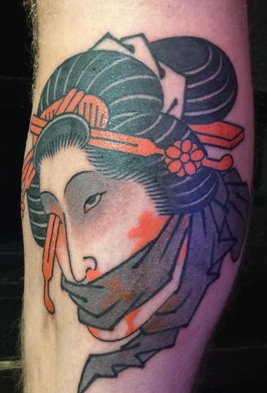 Traditional Geisha Head Tattoos