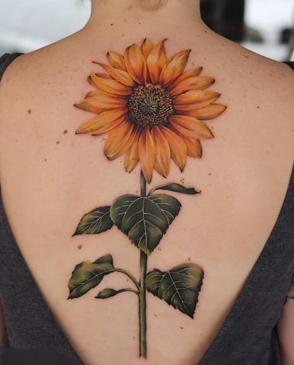 Sunflower Coverup by Scott Olive TattooNOW