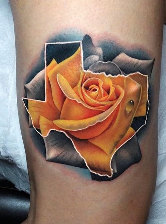 Contemporary Rose Tattoo