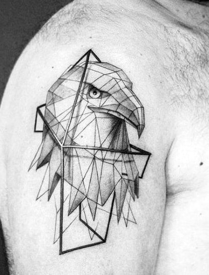 Geometric Eagle Tattoo