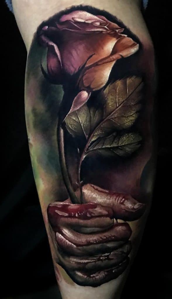 Horror Rose Tattoo