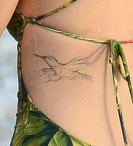 Lily Cole's Hummingbird Tattoo