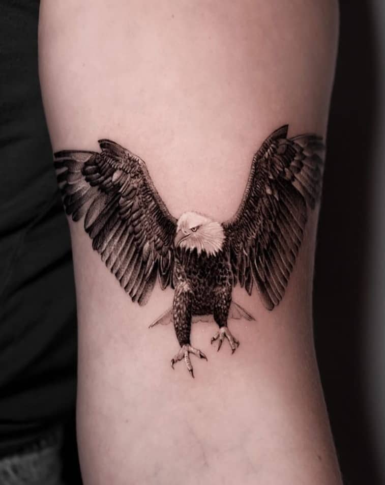 Micro-realist Eagle Tattoo