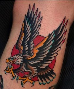 American Traditional Eagle Tattoo 