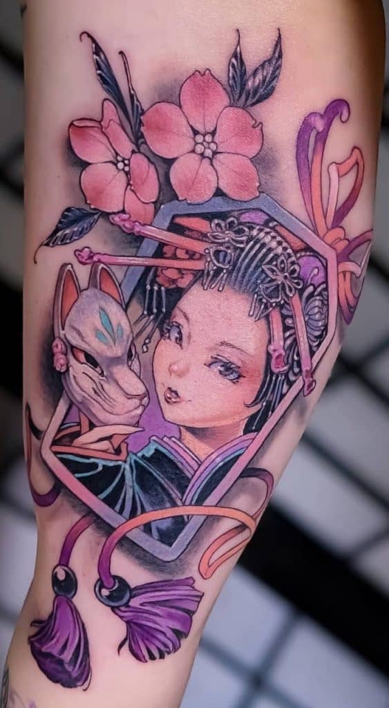 Anime Geisha Tattoo