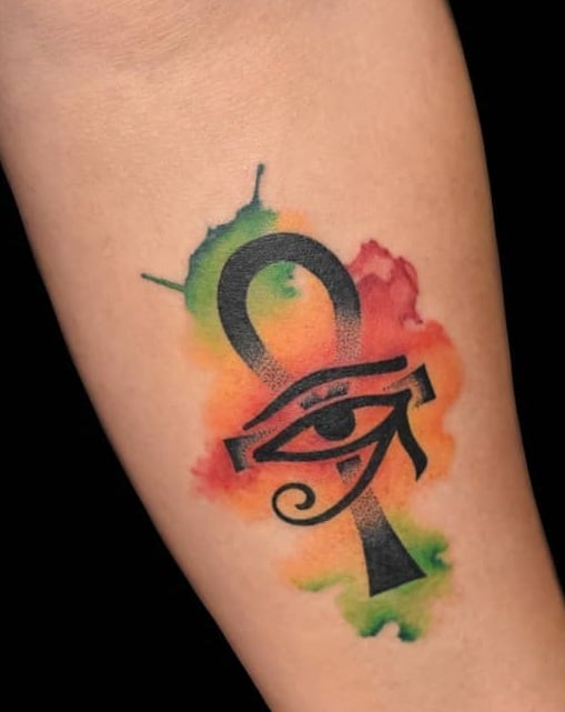Ankh Tattoo with Eye of Horus