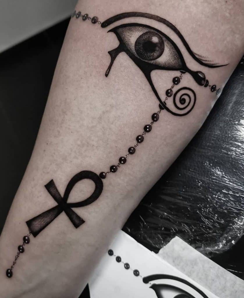 Ankh Tattoo with Eye of Horus