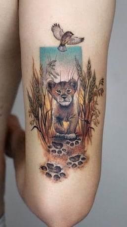 Baby Lion Tattoo