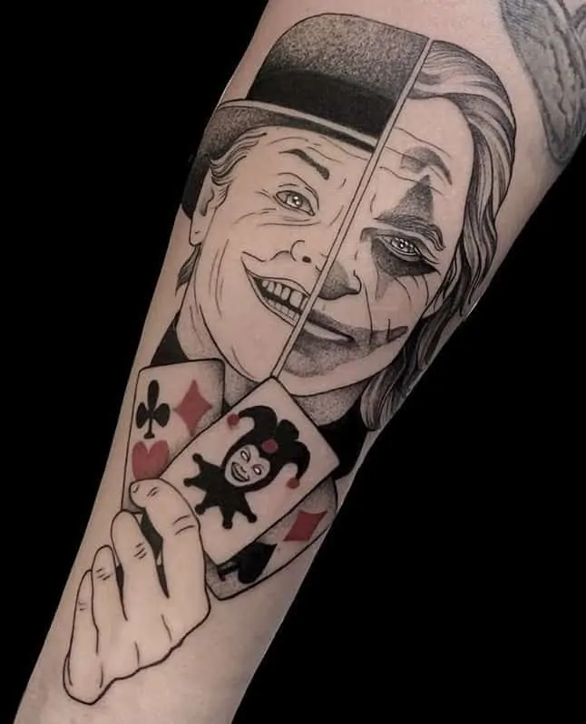 Black-work Joker Tattoo