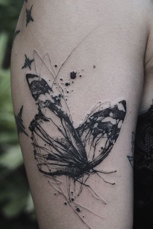 Butterfly Sketch Tattoo