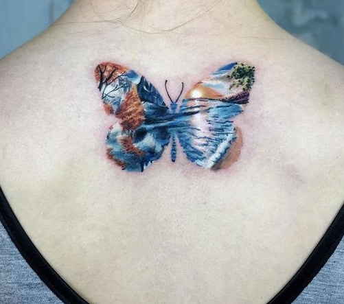Butterfly Tattoo on Back
