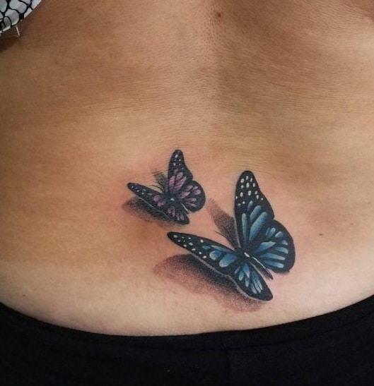 Butterfly Tattoo on the Lower-back