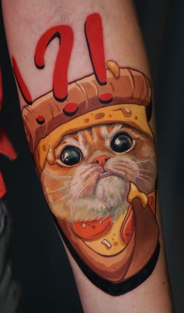 Contemporary Cat Tattoo