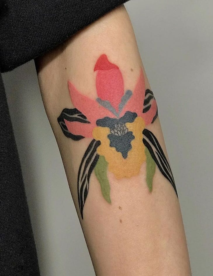 Contemporary Orchid Tattoo