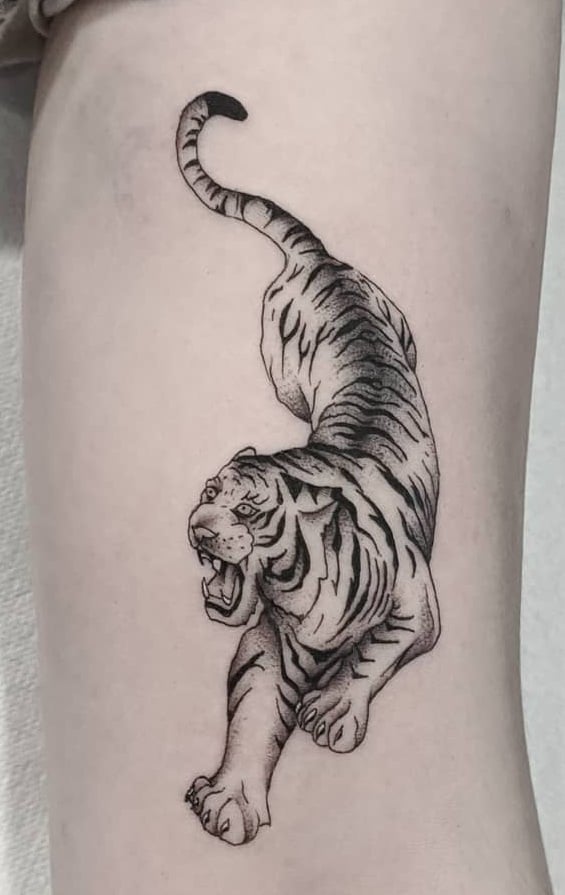 Crawling Tiger Tattoo