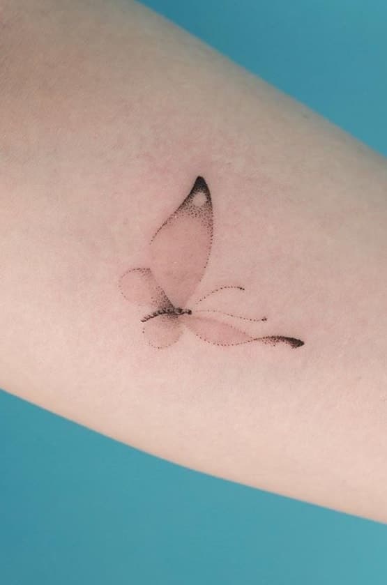 Dot-work Butterfly Tattoo