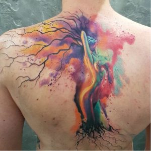 Dryad Watercolor Tattoo