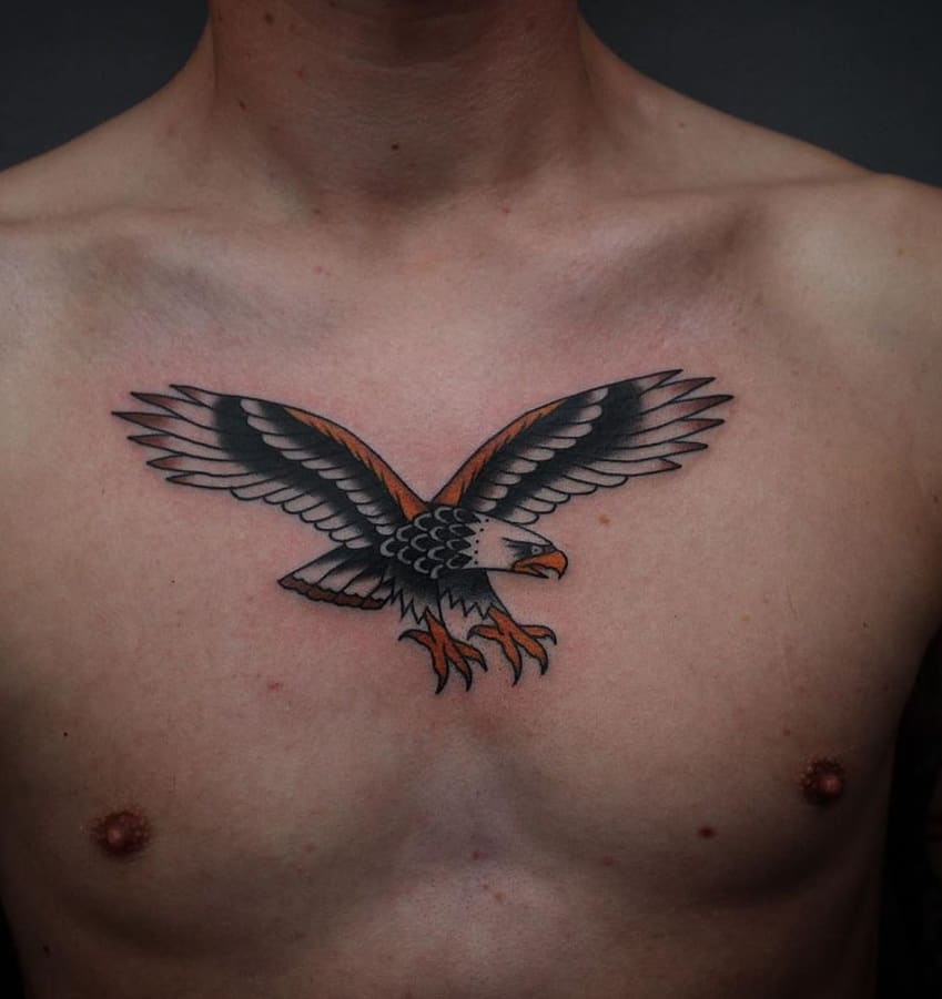 Eagle Tattoos on Chest