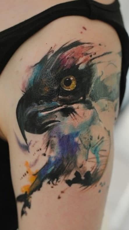 Eagle Watercolor Tattoo