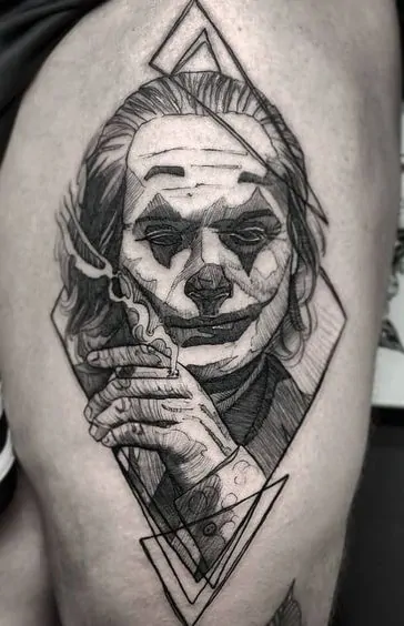 Etching Joker Tattoo