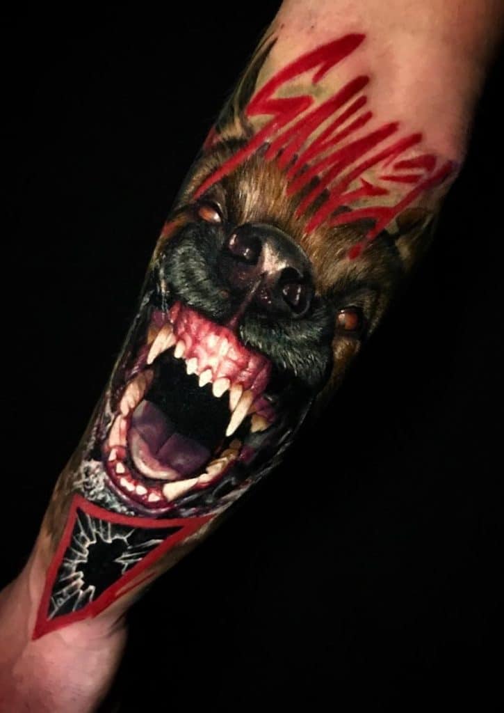 Forearm Wolf Tattoo
