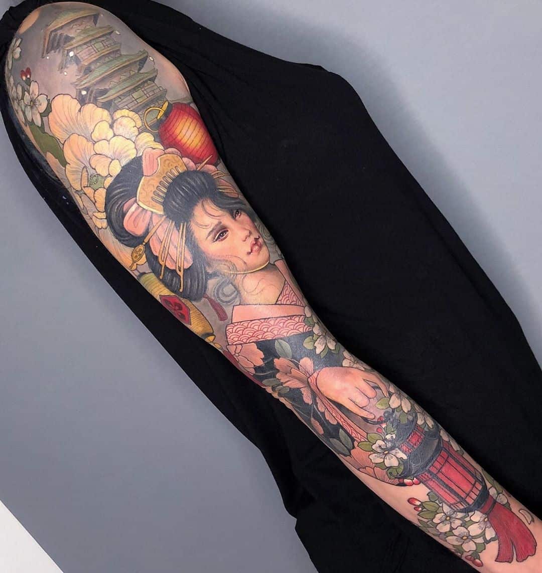 Eternalink.ca -Tuan Vo — Sexy geisha. Custom tattoo design. Session  1-line...