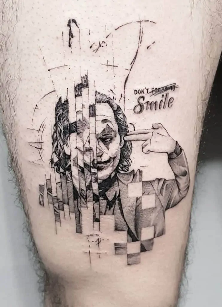 Graphic Joker Tattoo