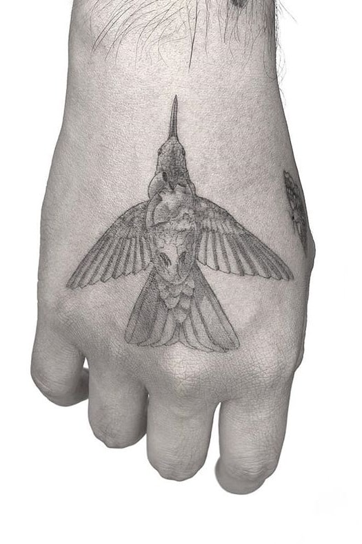 Hummingbird Tattoo on Hand