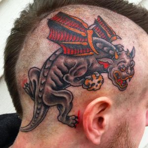 Illustrative Gargoyle Tattoo