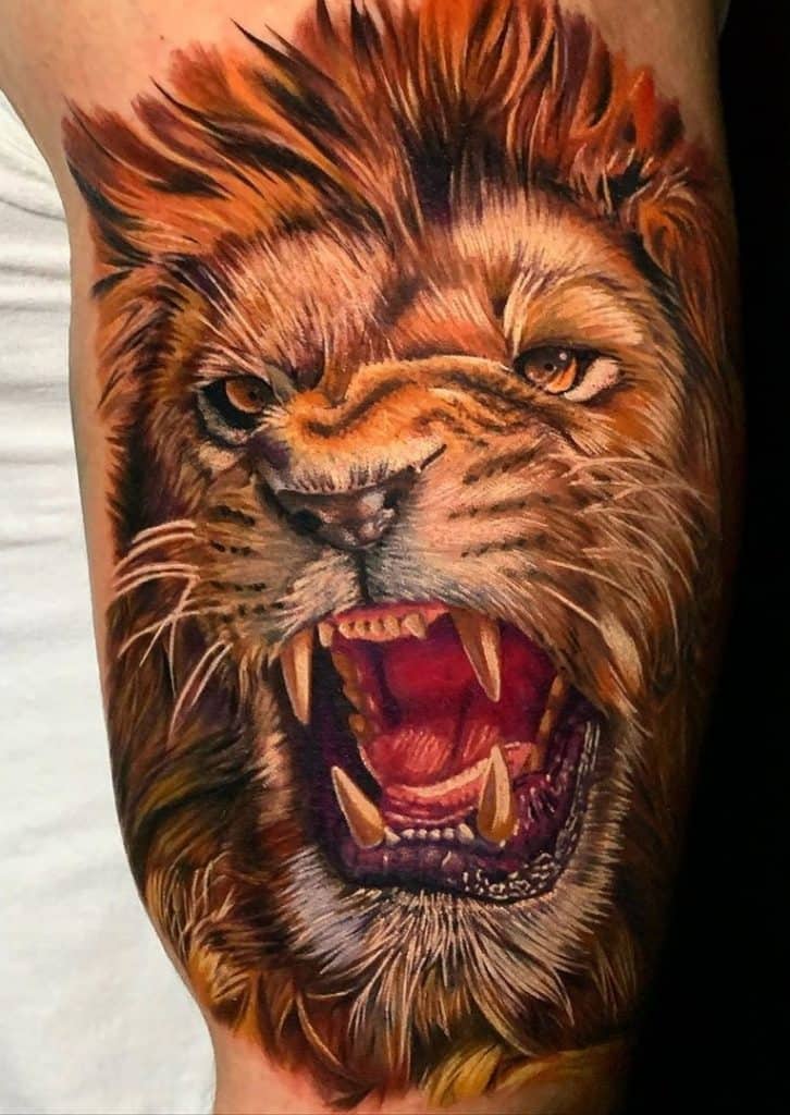Illustrative Lion Tattoo