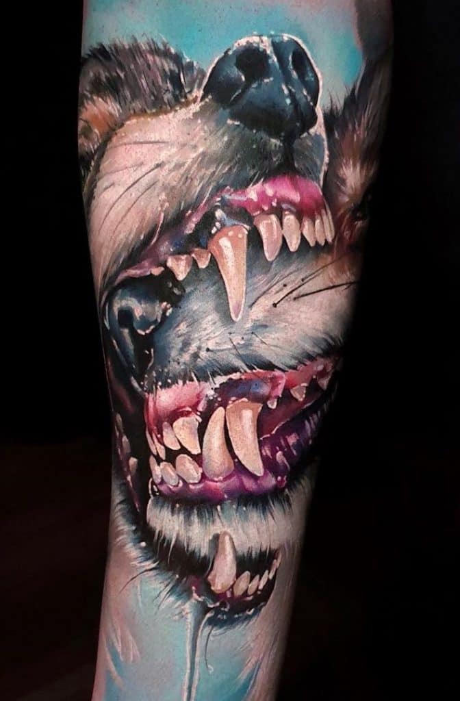 Illustrative Wolf Tattoo