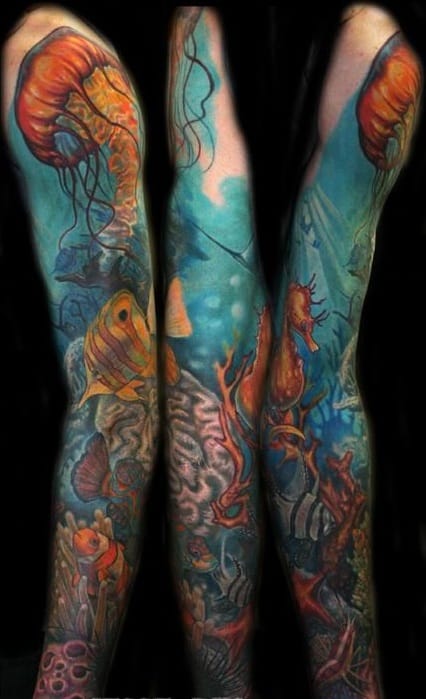 Jellyfish Tattoo Sleeve
