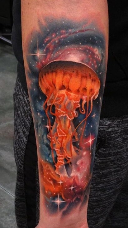 Jellyfish Tattoo on Forearm