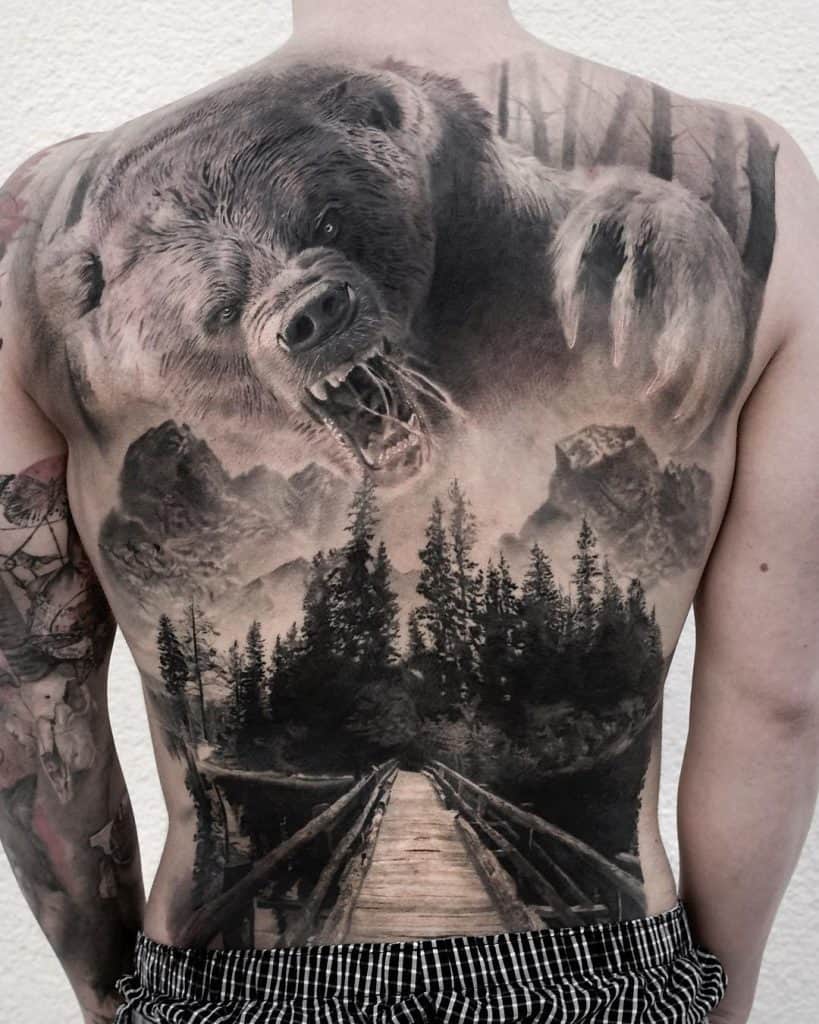Large Bear Tattoo