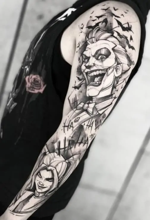 Large Joker Tattoo
