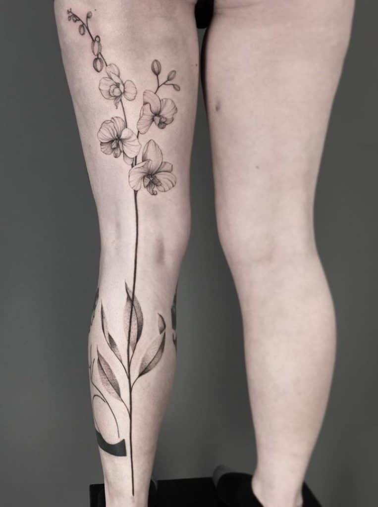 Large Orchid Tattoo