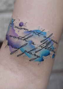 Lettering Watercolor Tattoo